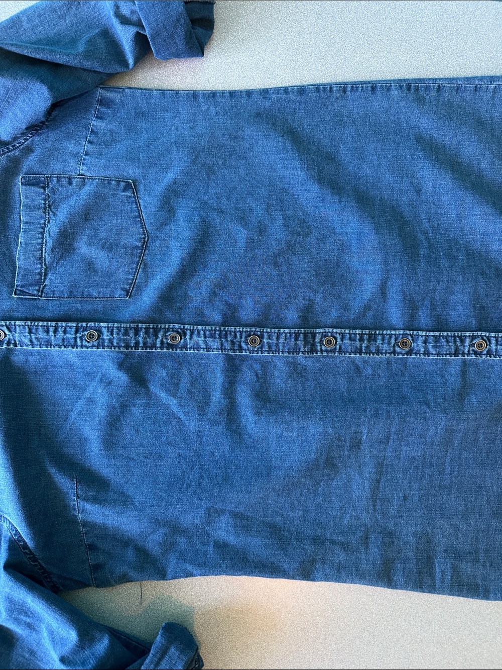 ABERCROMBIE & FITCH | MEDIUM PETITE | DENIM DRESS - Picture 6 of 7